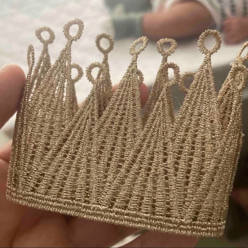 NEWBORN PHOTO CROWN / Photo Prop for Babies / Baby Gold Crown